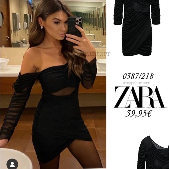 Zara draped lace dress - Picture 2 of 9